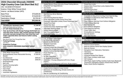 2026 Chevrolet Silverado 2500 HD High Country
