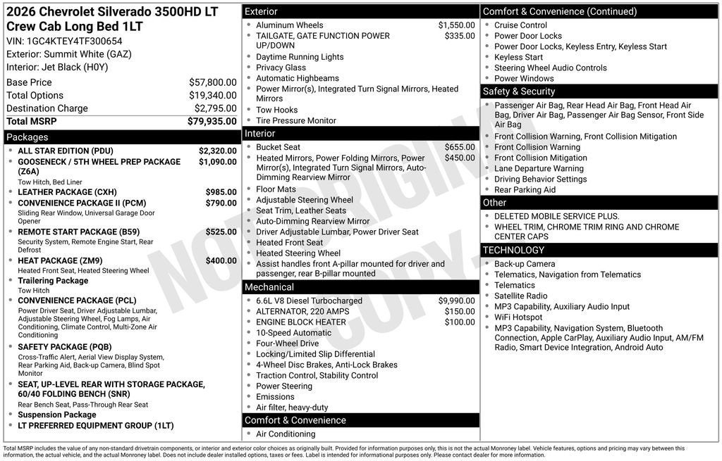 2026 Chevrolet Silverado 3500 HD LT DRW