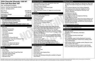 2026 Chevrolet Silverado 1500 WT