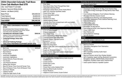 2026 Chevrolet Colorado Trail Boss