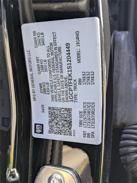 2025 Chevrolet Colorado ZR2