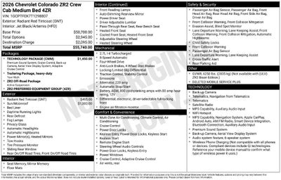2026 Chevrolet Colorado ZR2
