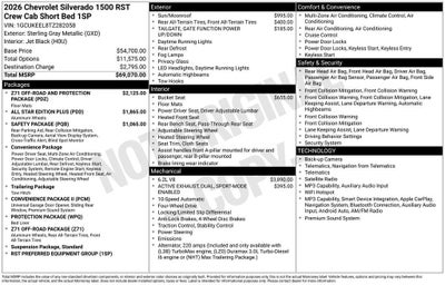 2026 Chevrolet Silverado 1500 RST