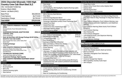 2026 Chevrolet Silverado 1500 High Country