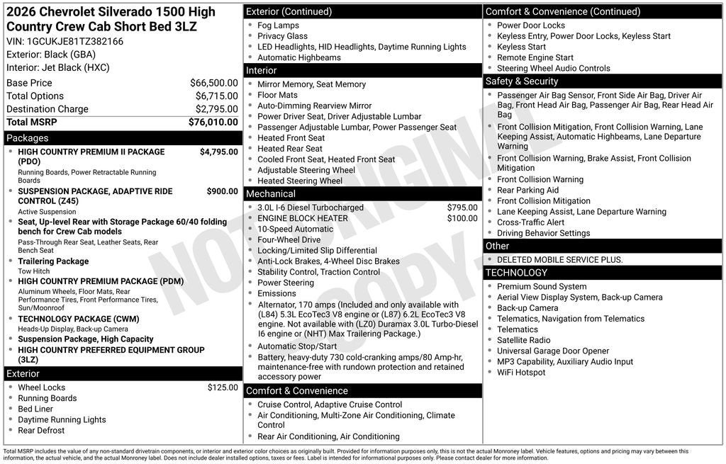 2026 Chevrolet Silverado 1500 High Country