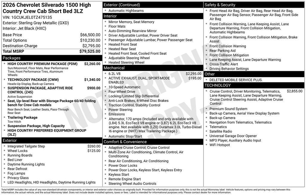 2026 Chevrolet Silverado 1500 High Country