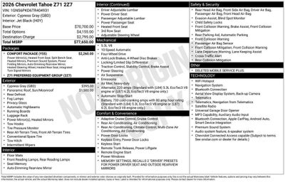 2026 Chevrolet Tahoe Z71