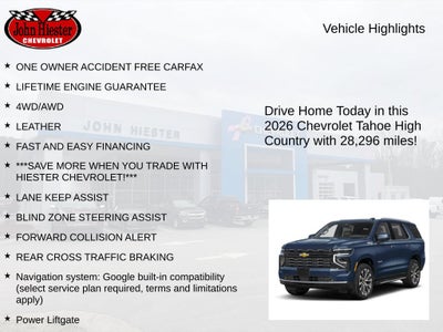 2026 Chevrolet Tahoe High Country
