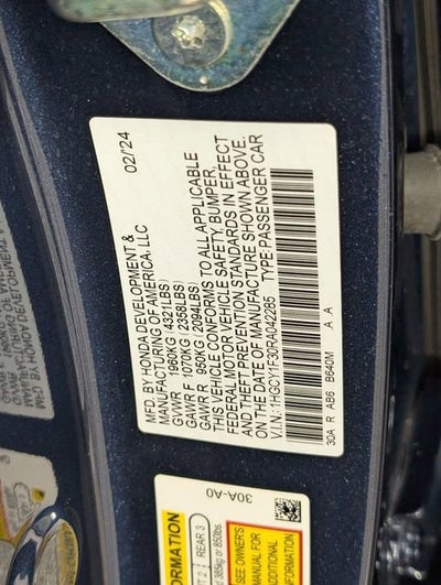 2024 Honda Accord Sedan EX