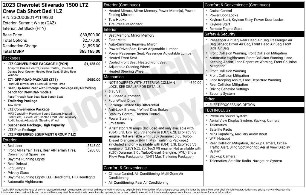 2023 Chevrolet Silverado 1500 LTZ