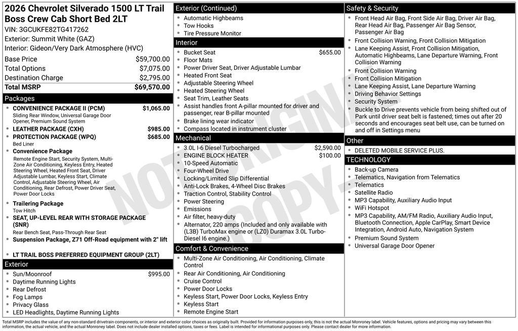 2026 Chevrolet Silverado 1500 LT Trail Boss
