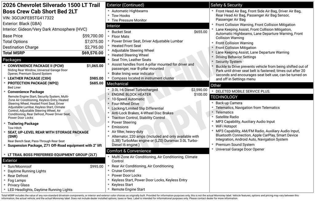 2026 Chevrolet Silverado 1500 LT Trail Boss