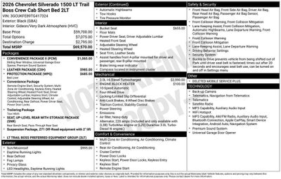 2026 Chevrolet Silverado 1500 LT Trail Boss