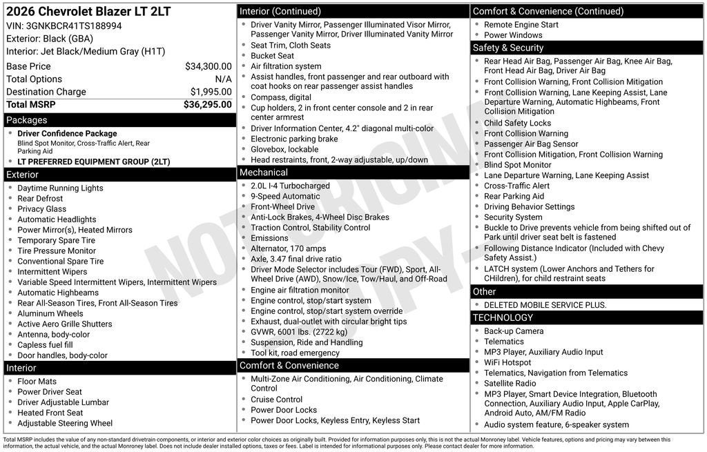 2026 Chevrolet Blazer 2LT