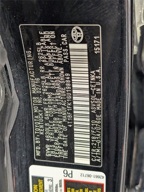 2016 Toyota Camry XLE