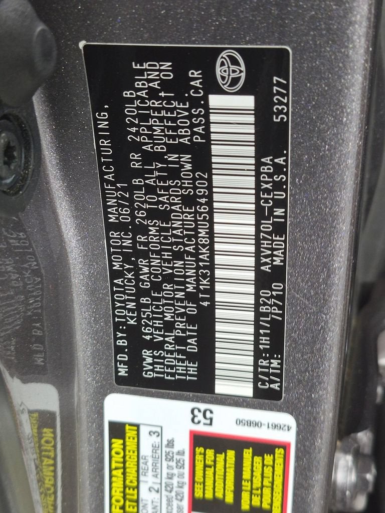 2021 Toyota Camry XSE Hybrid
