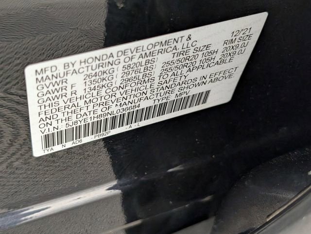 2022 Acura MDX w/Advance Package