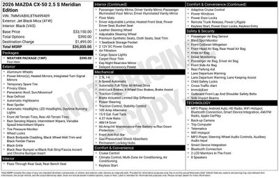 2026 Mazda Mazda CX-50 2.5 S Meridian Edition