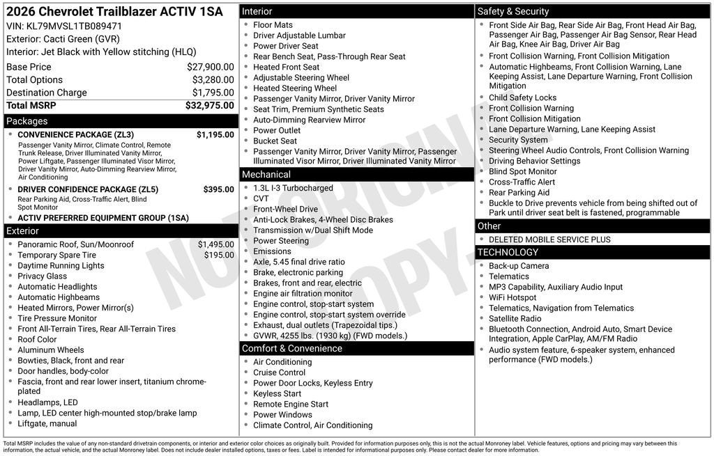 2026 Chevrolet Trailblazer ACTIV