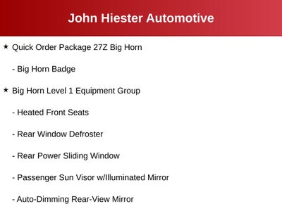 2023 RAM 1500 Big Horn/Lone Star