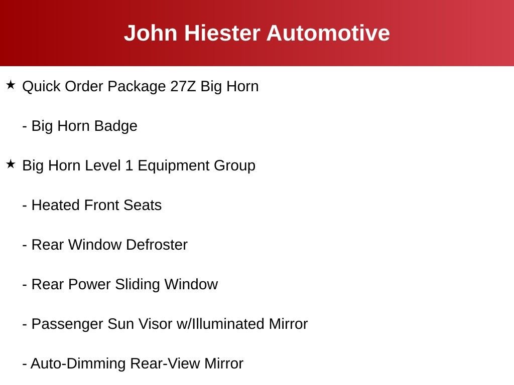 2023 RAM 1500 Big Horn/Lone Star