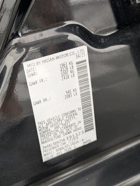 2025 Nissan Altima 2.5 SV