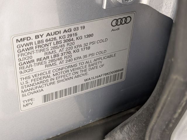 2019 Audi Q7 45 Premium Plus quattro