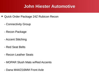 2017 Jeep Wrangler Unlimited Rubicon Recon