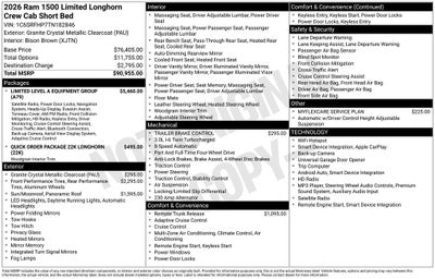 2026 RAM 1500 Limited