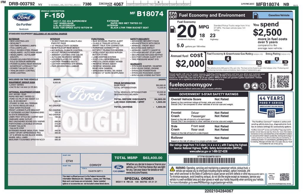 2021 Ford F-150 Lariat