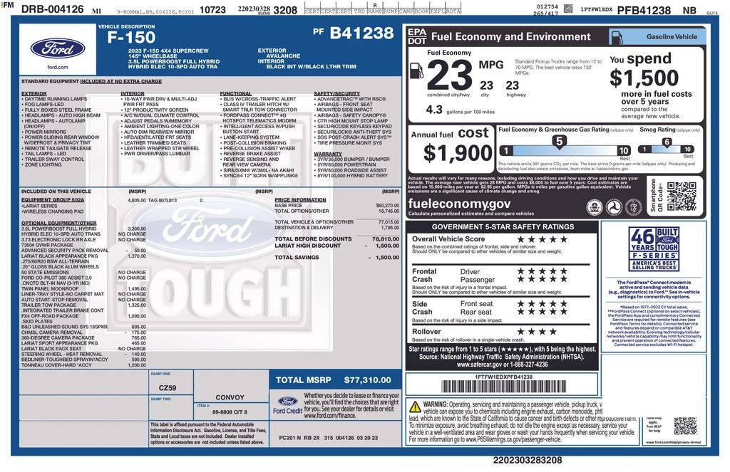 2023 Ford F-150 Lariat