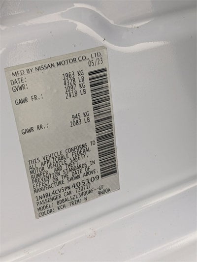 2023 Nissan Altima 2.5 SR