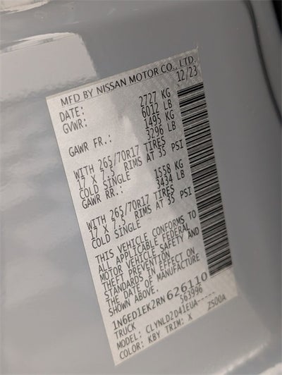 2024 Nissan Frontier PRO-4X