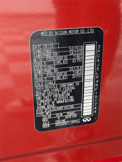 2024 INFINITI QX55 SENSORY