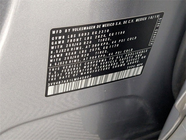 2020 Volkswagen Tiguan 2.0T SEL Premium R-Line 4Motion