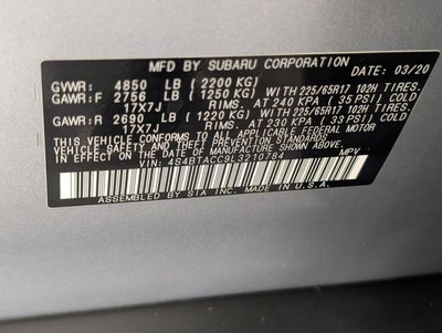 2020 Subaru Outback Premium