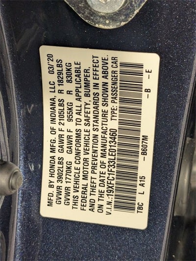 2020 Honda Civic Sedan EX