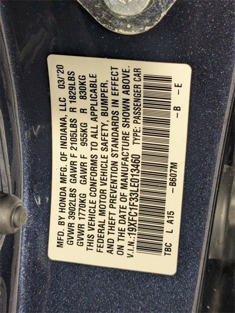 2020 Honda Civic Sedan EX