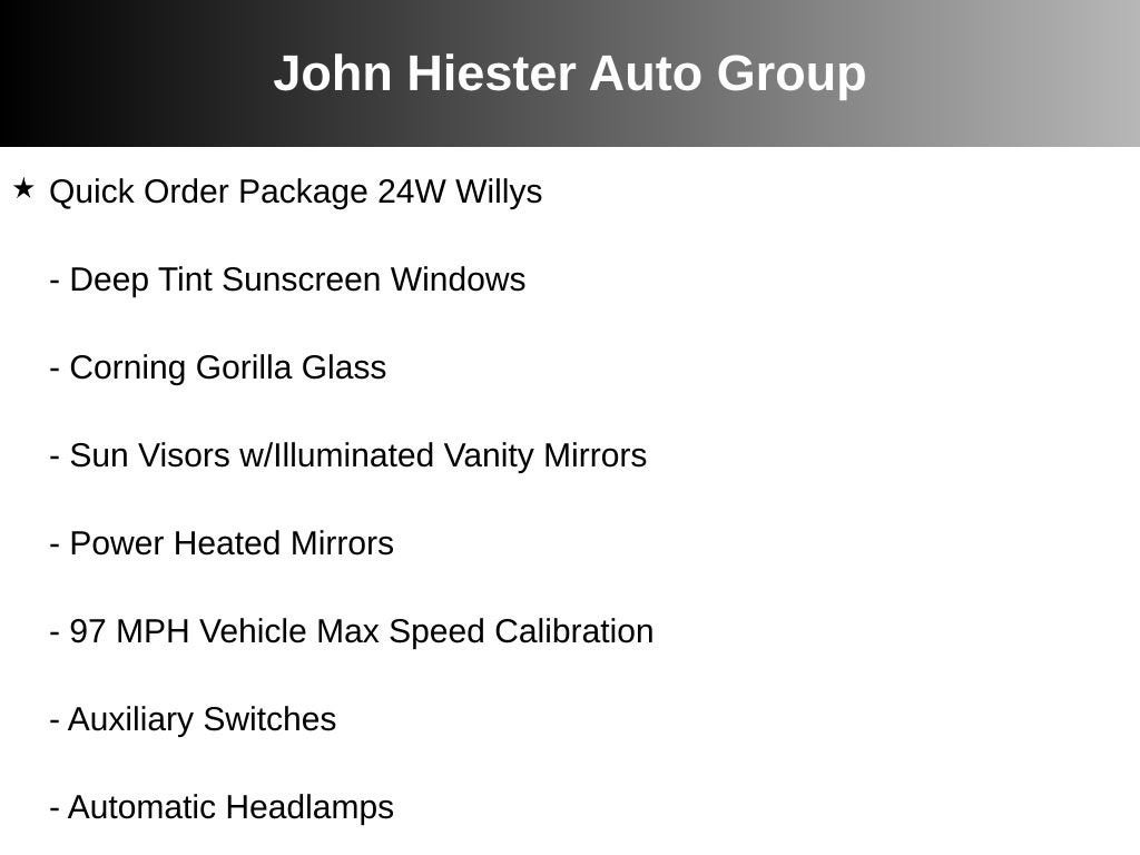 2025 Jeep Wrangler 4-Door Willys 4x4