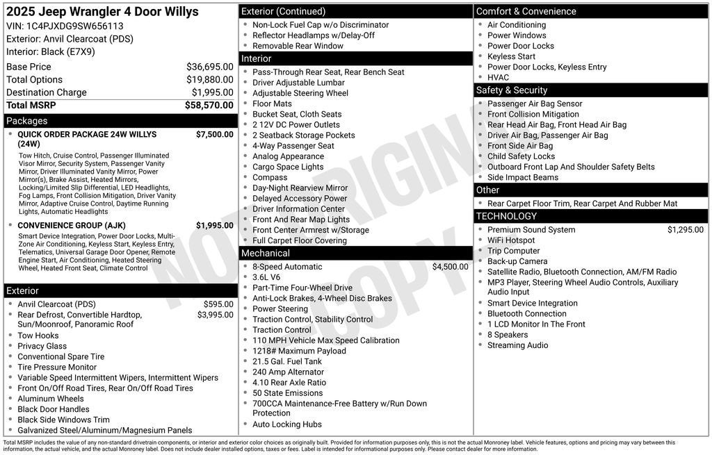 2025 Jeep Wrangler 4-Door Willys 4x4