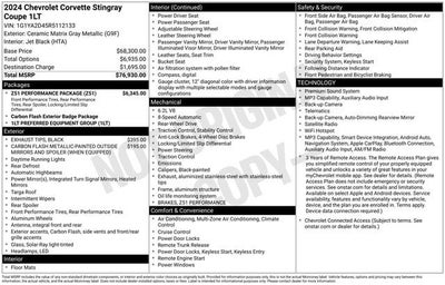2024 Chevrolet Corvette Stingray 1LT