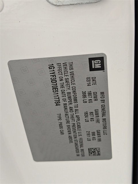 2014 Chevrolet Corvette Stingray 3LT