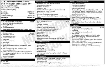 2026 Chevrolet Silverado 2500 HD WT