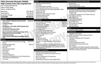 2026 Chevrolet Silverado 3500 HD High Country DRW