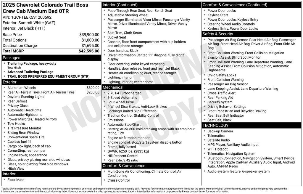 2025 Chevrolet Colorado Trail Boss