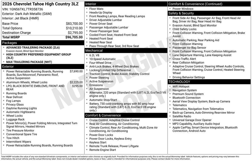 2026 Chevrolet Tahoe High Country