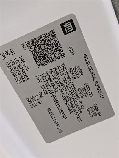 2024 GMC Savana Cargo 2500 Work Van