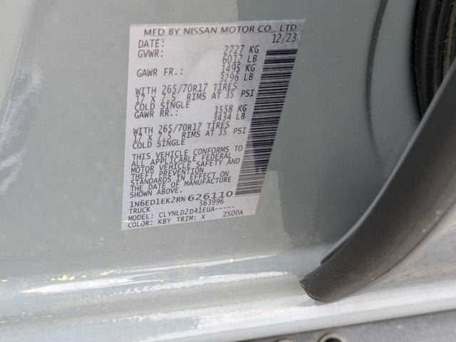 2024 Nissan Frontier Crew Cab PRO-4X 4x4