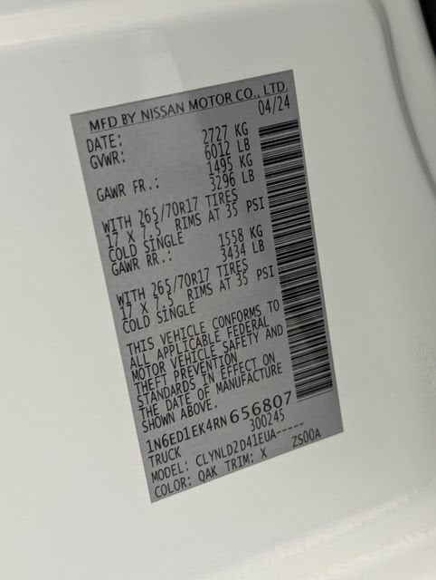 2024 Nissan Frontier PRO-4X