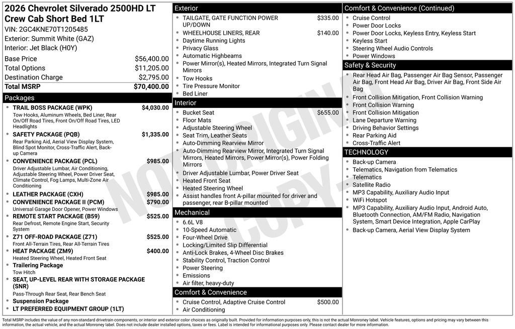 2026 Chevrolet Silverado 2500 HD LT